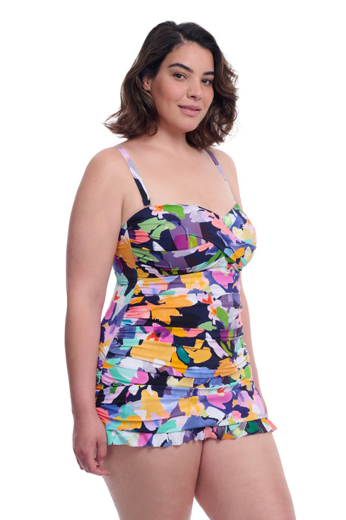 Gottex Profile By Gottex Holi Plus Size Underwire Bandeau Swimdress